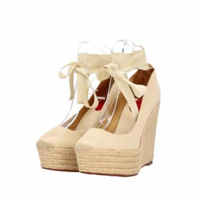 Product CHRISTIAN LOUBOUTIN Canvas Formentera Wedge Espadrilles Natural