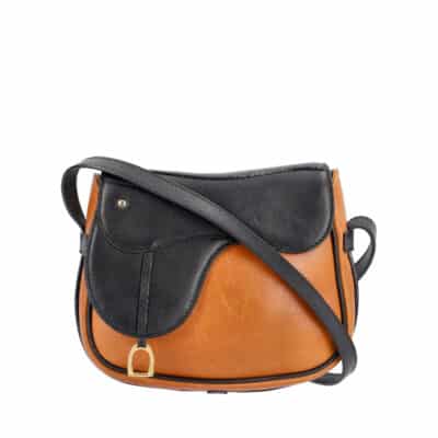 Product GUCCI Vintage Leather Saddle Crossbody/Belt Bag Black/Brown