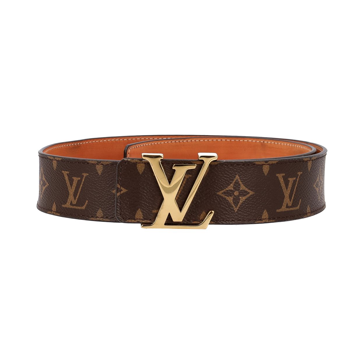 LOUIS VUITTON Monogram LV Initials Belt - S: 85 (34) | Luxity