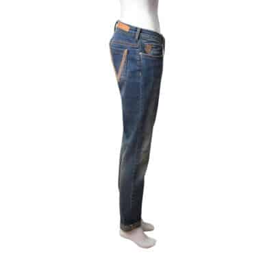 Product VERSACE COLLECTION Cotton Blend Slim Denim Jeans Blue