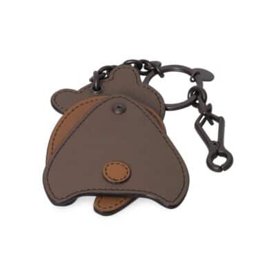 Product BOTTEGA VENETA Intrecciato Bear Key Chain Grey/Brown