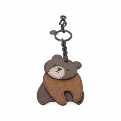 Product BOTTEGA VENETA Intrecciato Bear Key Chain Grey/Brown