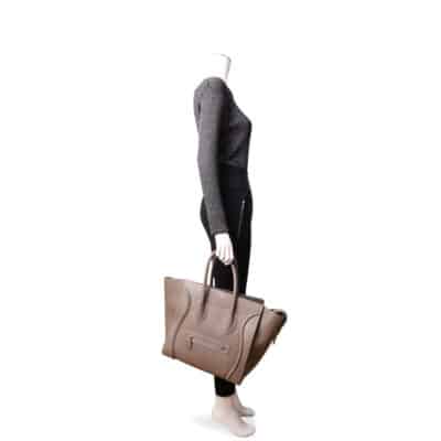 Product CELINE Leather Mini Luggage Tote Souris
