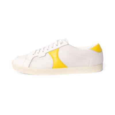 Product CELINE Mesh/Leather Triomphe Sneakers White/Yellow