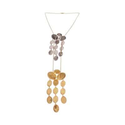 Product CELINE Vintage Coin Necklace Silver/Gold Tone