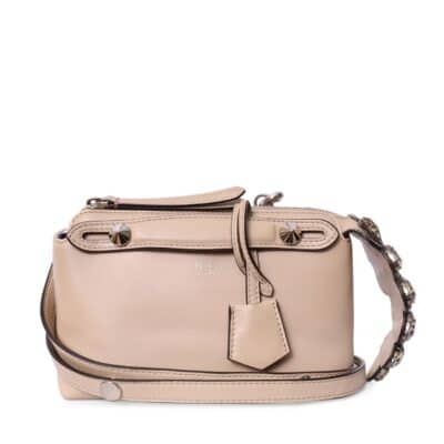 Product FENDI Leather Crystal Mini By-The-Way Shoulder Bag Nude
