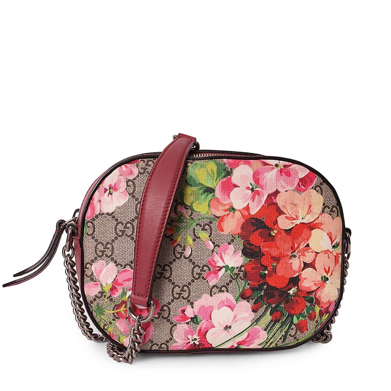 GUCCI Supreme GG Blooms Mini Chain Shoulder Bag Fuchsia | Luxity