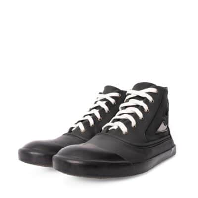 Product LANVIN Mixed Material Error High Top Sneakers Black