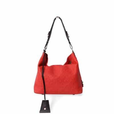 Product LOUIS VUITTON Leather Embossed Antheia Hobo Red PM