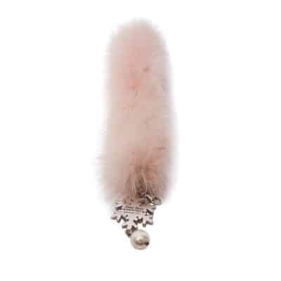 Product MIU MIU Fur/Silver Crystals Snowflake Pearl Bracelet Rose