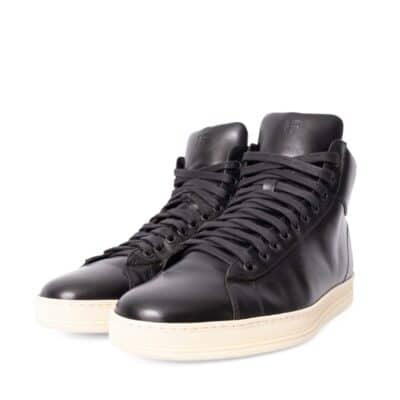 Product TOM FORD Leather High Top Sneakers Black