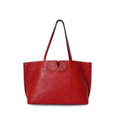 Product VALENTINO Leather Fillme Tote Red