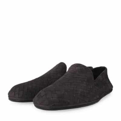 Product BOTTEGA VENETA Suede Intrecciato Loafers Black