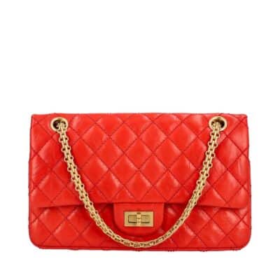 Product CHANEL Crumpled Leather Reissue 2.55 Shoulder Bag Red