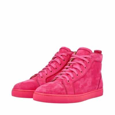 Product CHRISTIAN LOUBOUTIN Suede High Top Sneakers Magenta