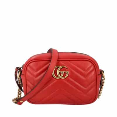 Product GUCCI Matelasse GG Marmont Mini Shoulder Bag Red