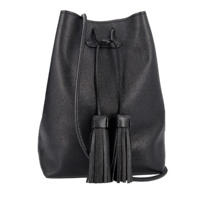 Product TOM FORD Leather Tassel Bucket Bag Black