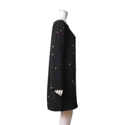 Product VERSACE COLLECTION Polyester Gold Tone Stars Dress Black